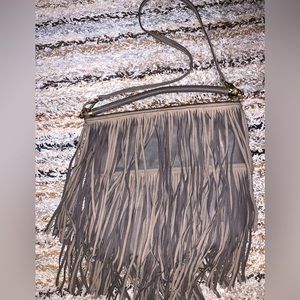 Double side fringe crossbody & shoulder purse